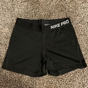 Nike pro spandex shorts